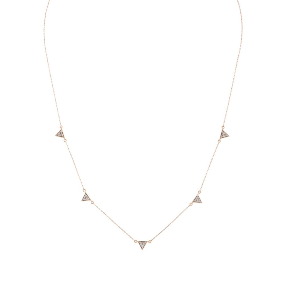 Adina Reyter Super Tiny solid Pave Triangle Chain